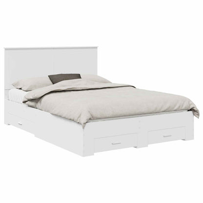 Struttura del letto Bianco 140 x 190 cm Legno multistrato | homemem39