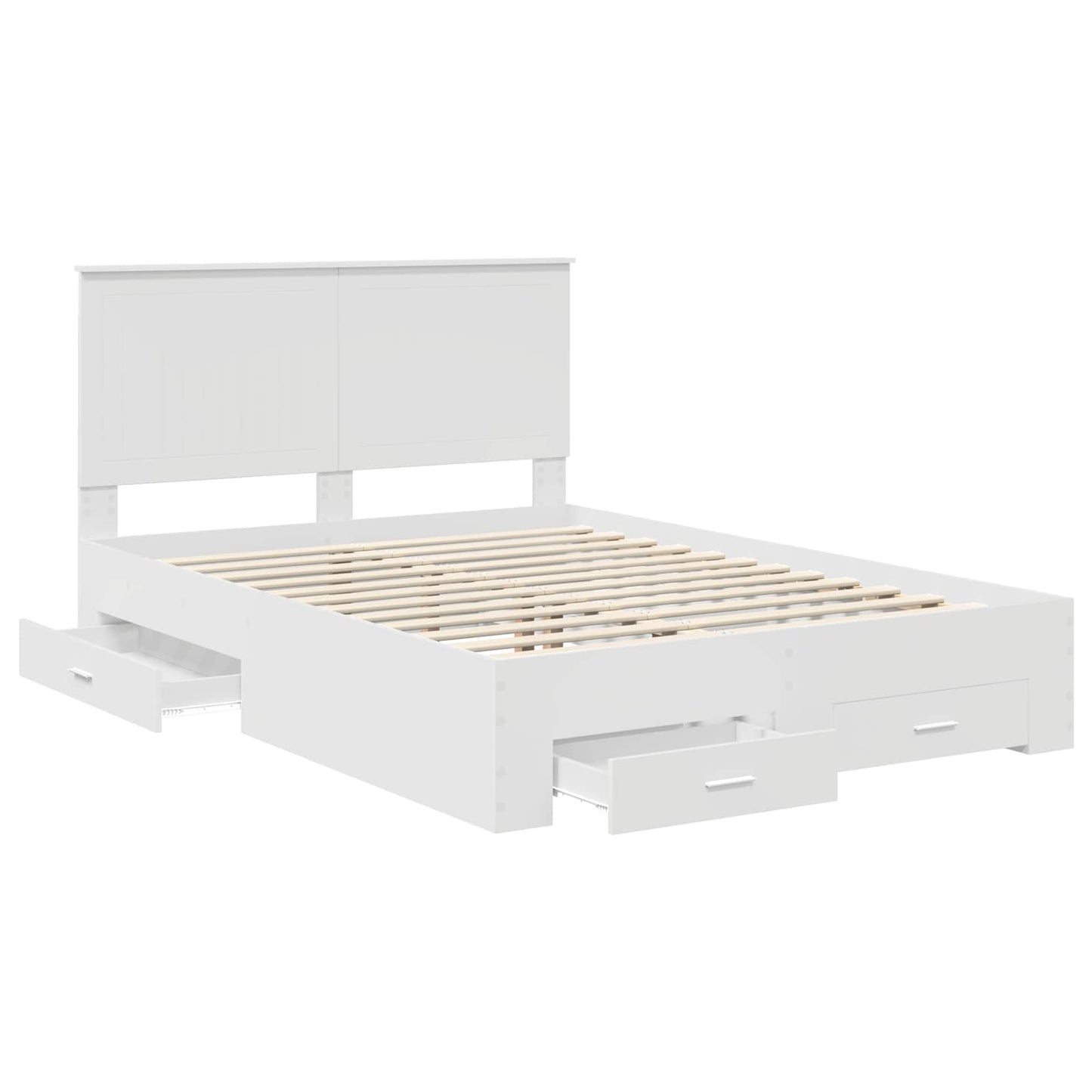 Struttura del letto Bianco 140 x 190 cm Legno multistrato | homemem39