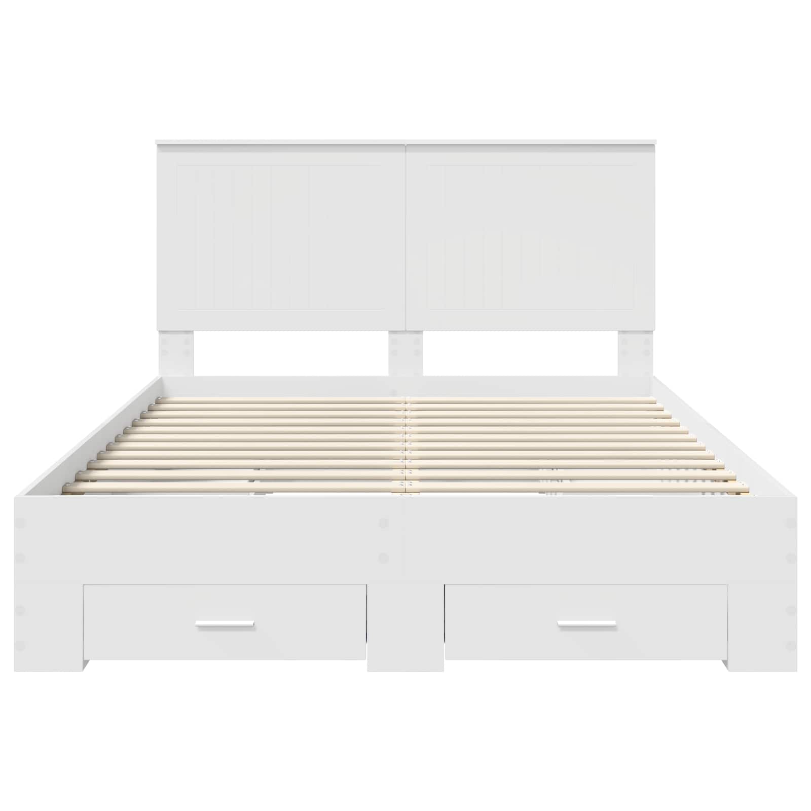 Struttura del letto Bianco 140 x 190 cm Legno multistrato | homemem39