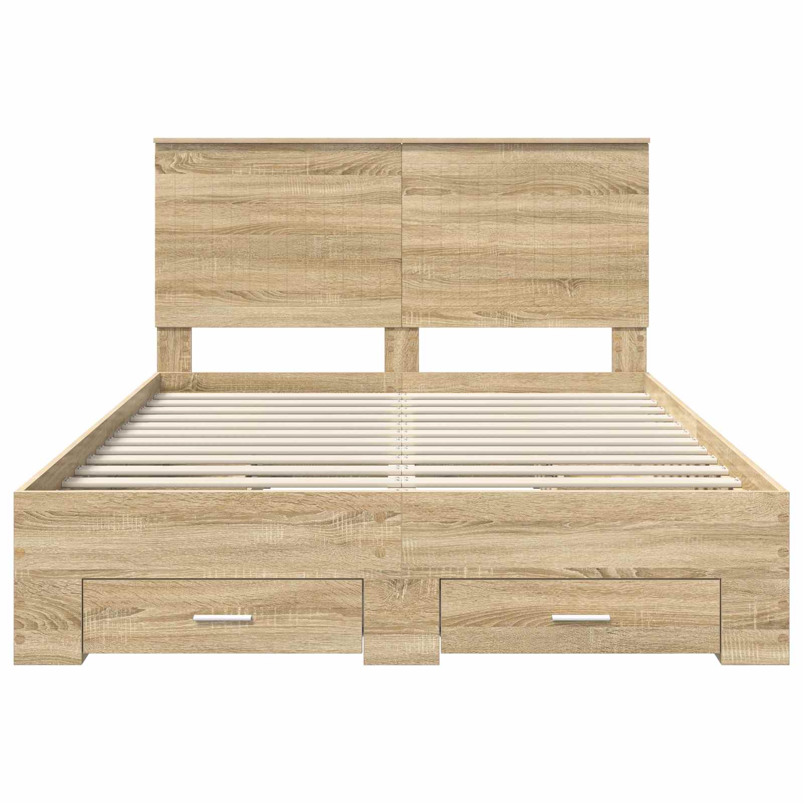Struttura del letto con testiera Rovere Sonoma 140 x 190 cm | homemem39