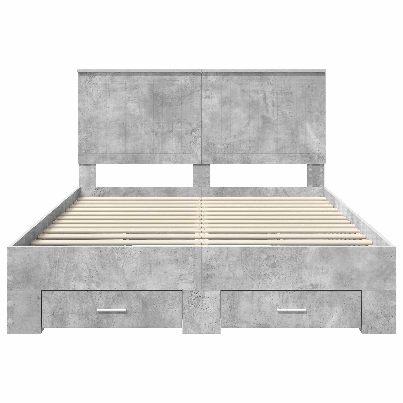 Struttura del letto con testiera Grigio cemento 140 x 190 cm | homemem39