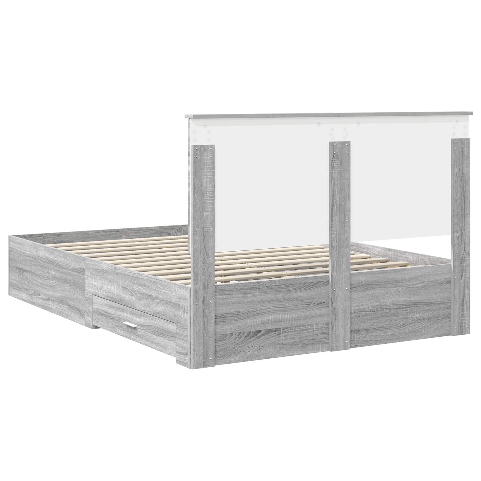 Struttura del letto con testiera Grigio Sonoma 140 x 190 cm | homemem39