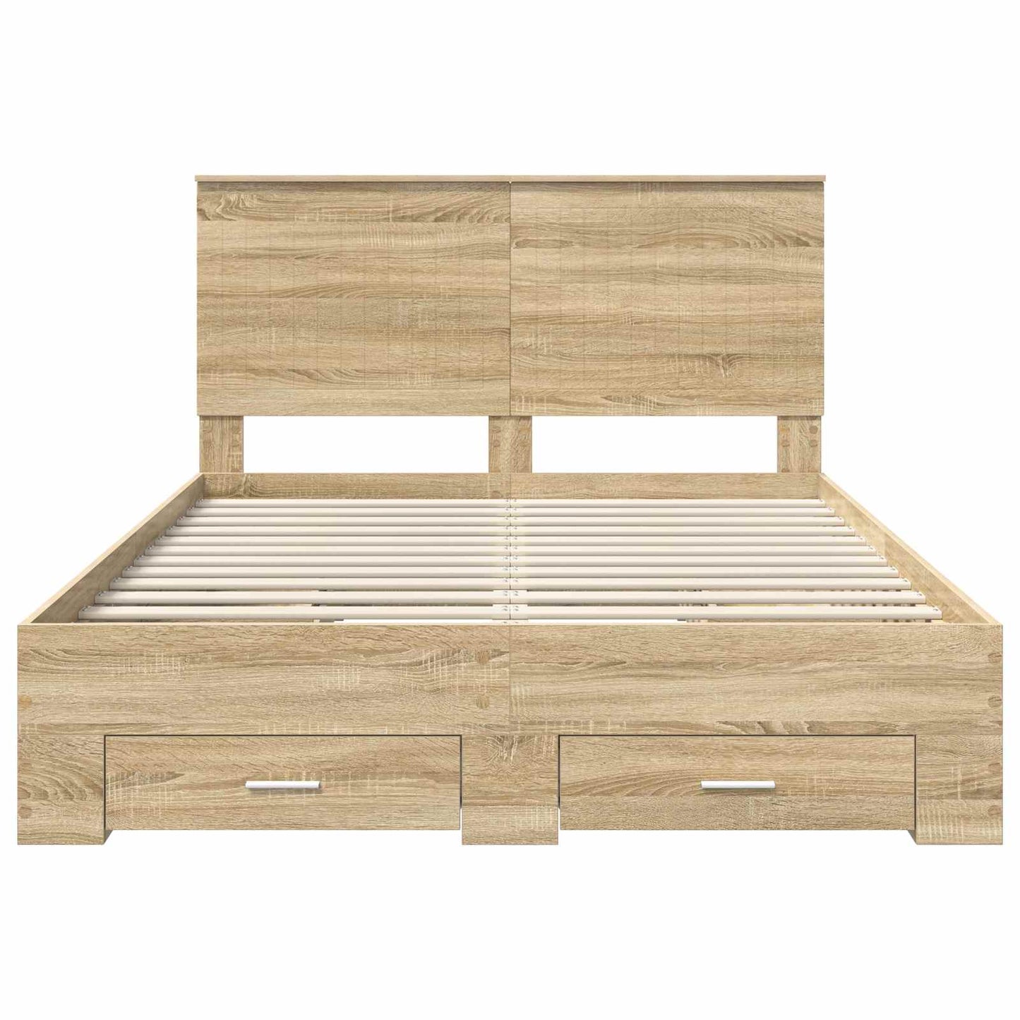 Struttura del letto con testiera Rovere Sonoma 135 x 190 cm | homemem39