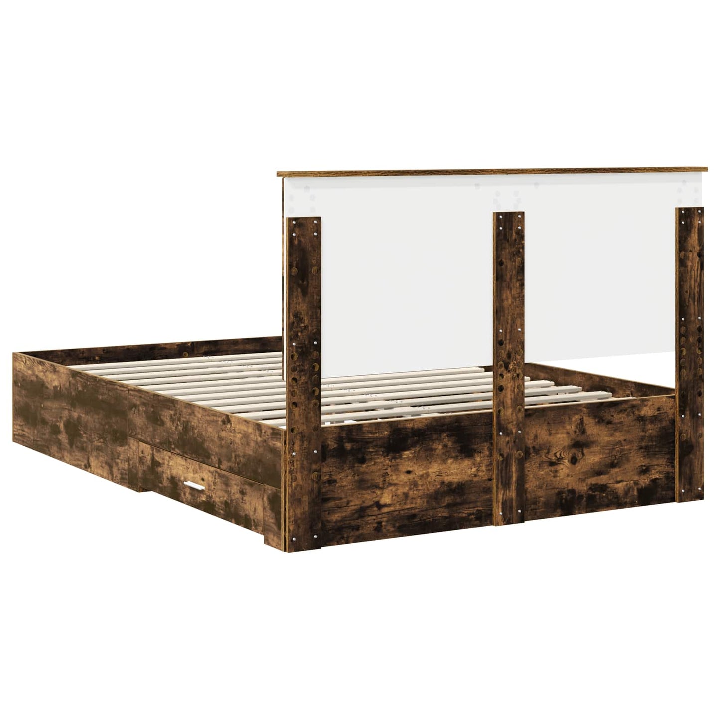 Struttura del letto Rovere fumé 135 x 190 cm Legno multistrato | homemem39