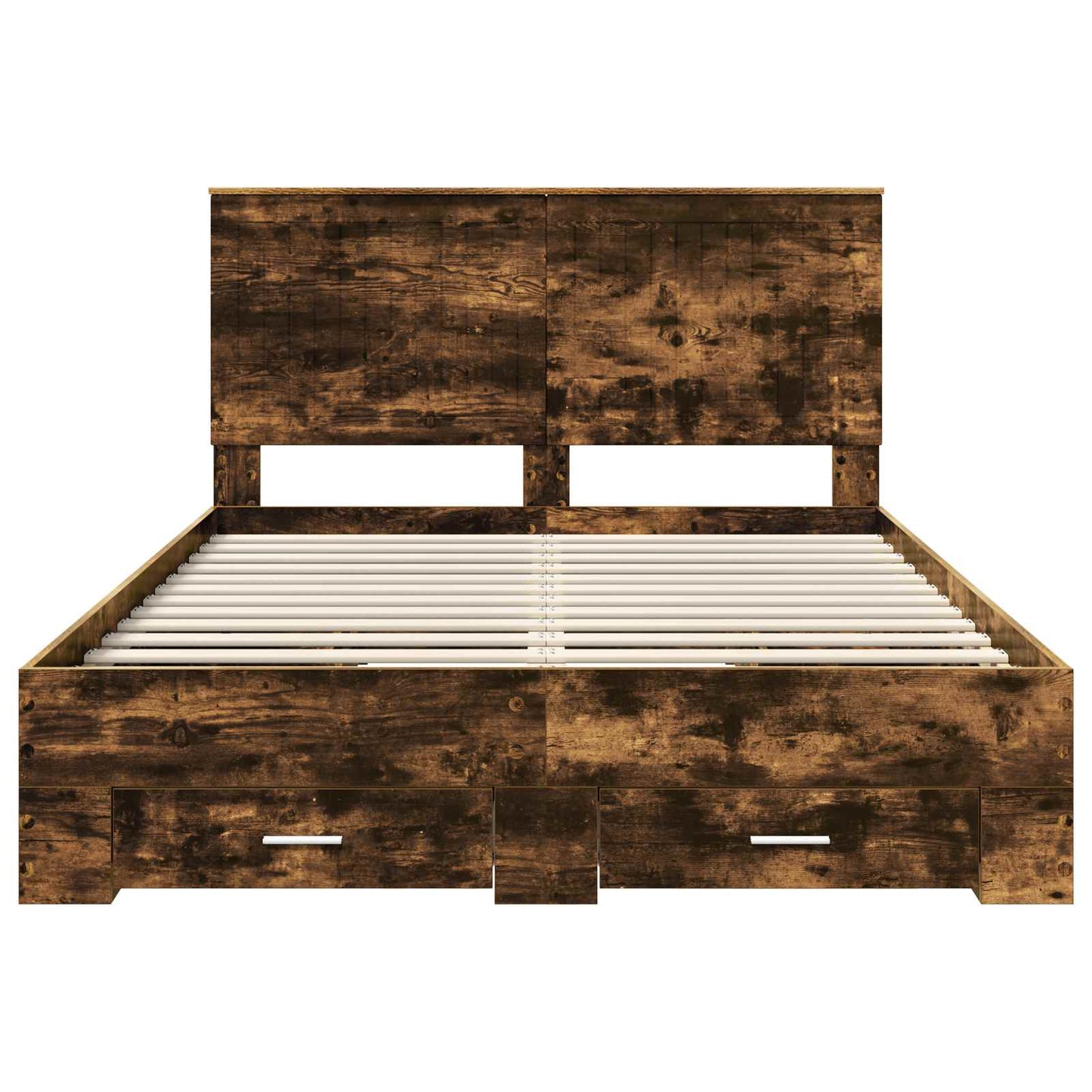 Struttura del letto Rovere fumé 135 x 190 cm Legno multistrato | homemem39