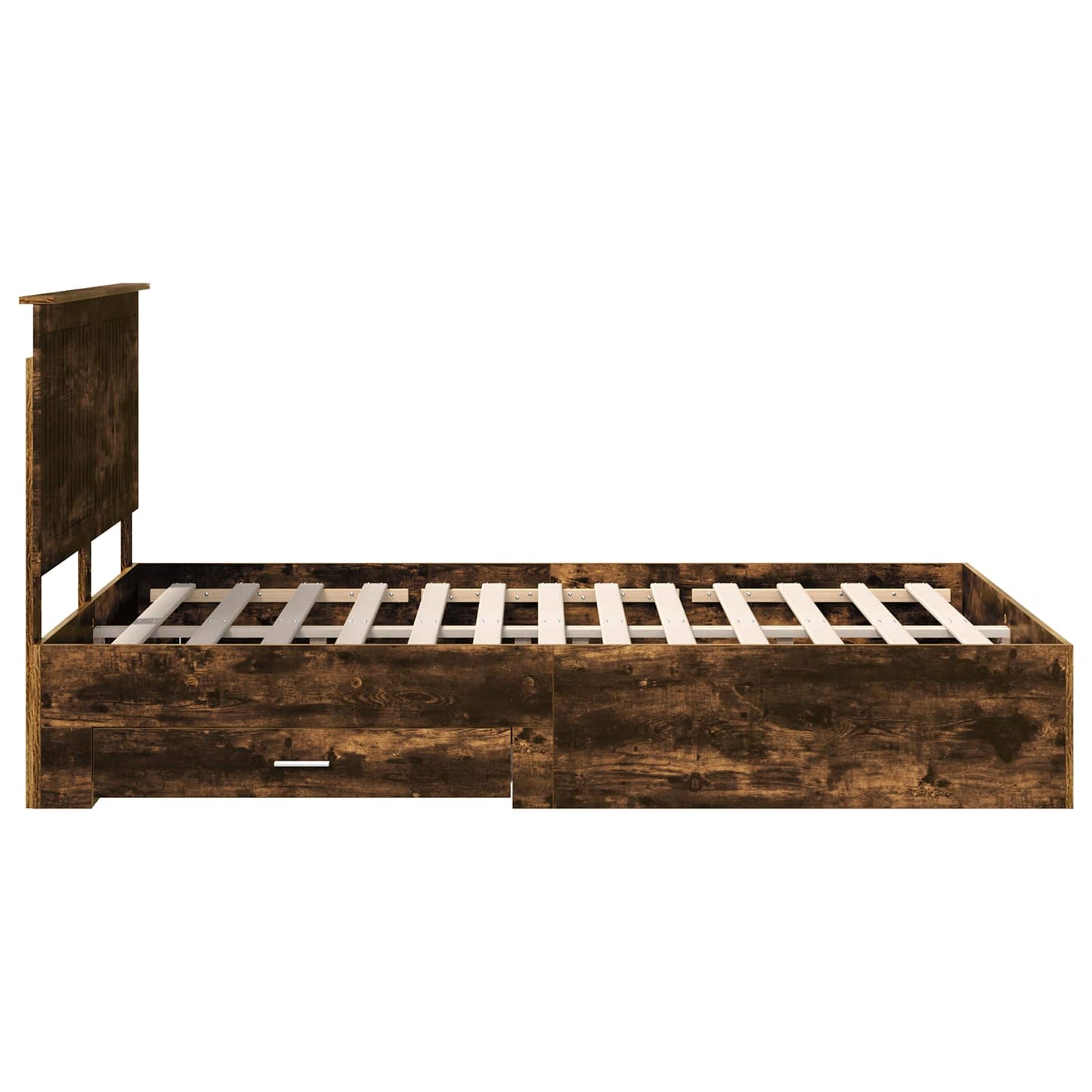 Struttura del letto Rovere fumé 135 x 190 cm Legno multistrato | homemem39