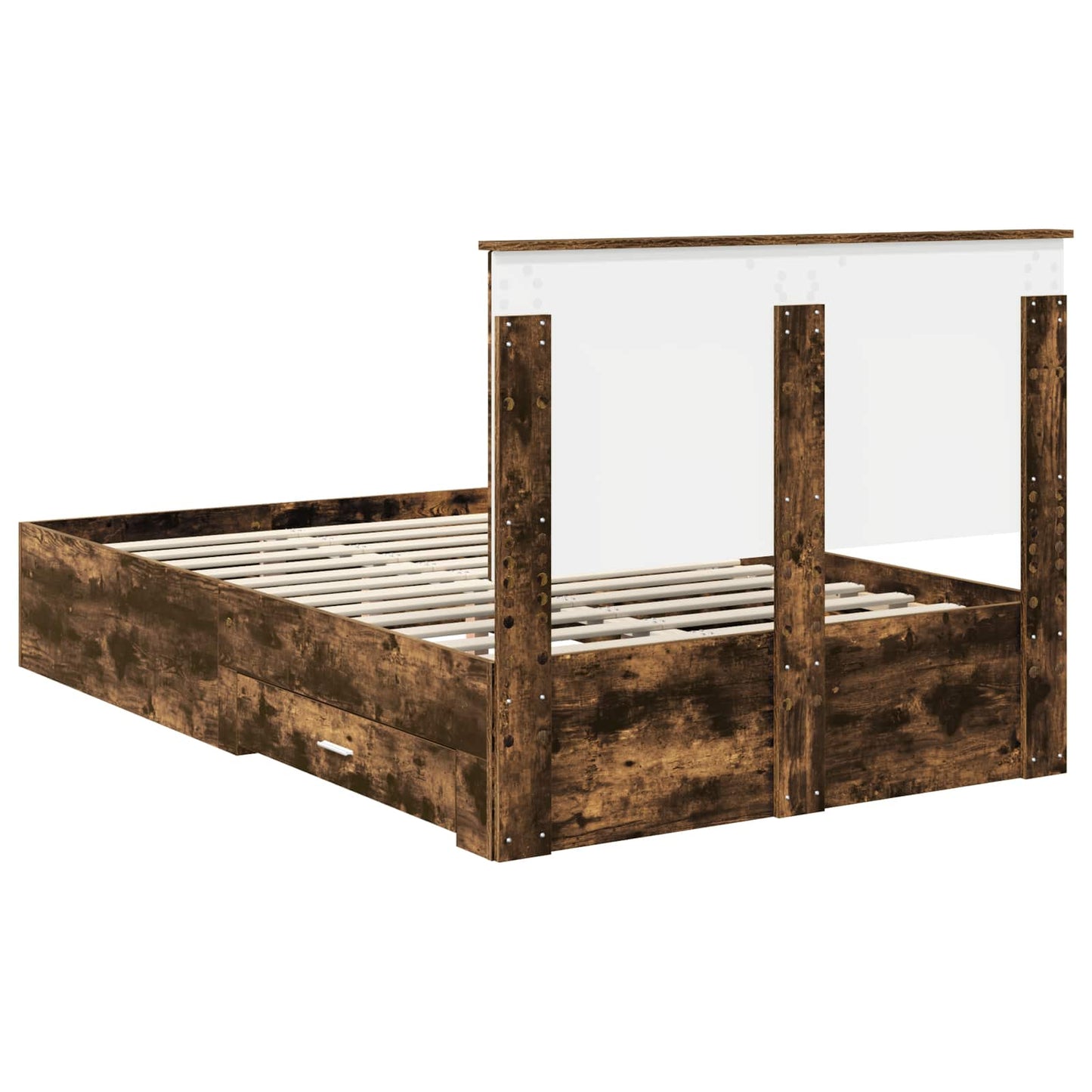 Struttura del letto Rovere fumé 120 x 200 cm Legno multistrato | homemem39