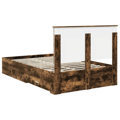 Struttura del letto Rovere fumé 120 x 200 cm Legno multistrato | homemem39