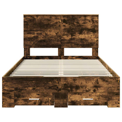 Struttura del letto Rovere fumé 120 x 200 cm Legno multistrato | homemem39