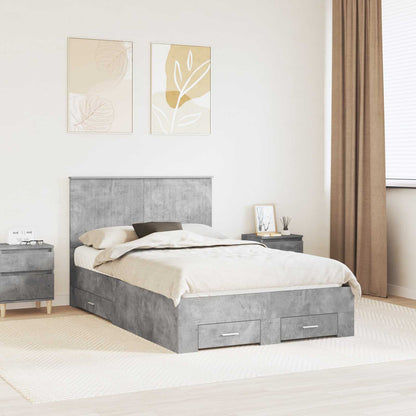 Struttura del letto con testiera Grigio cemento 120 x 190 cm | homemem39