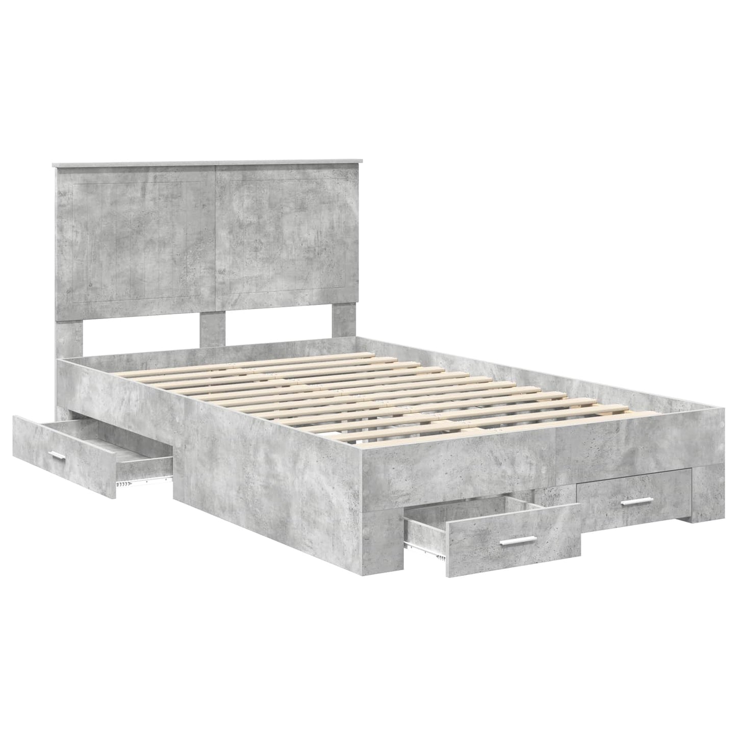 Struttura del letto con testiera Grigio cemento 120 x 190 cm | homemem39