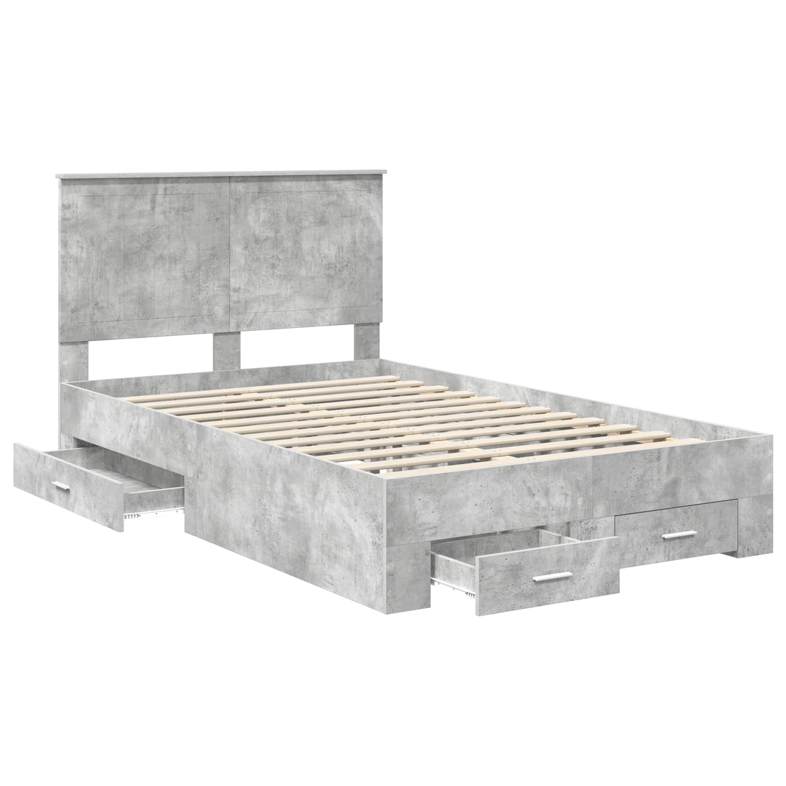 Struttura del letto con testiera Grigio cemento 120 x 190 cm | homemem39