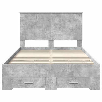 Struttura del letto con testiera Grigio cemento 120 x 190 cm | homemem39