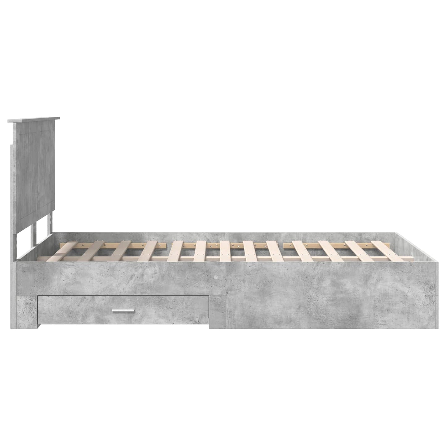Struttura del letto con testiera Grigio cemento 120 x 190 cm | homemem39