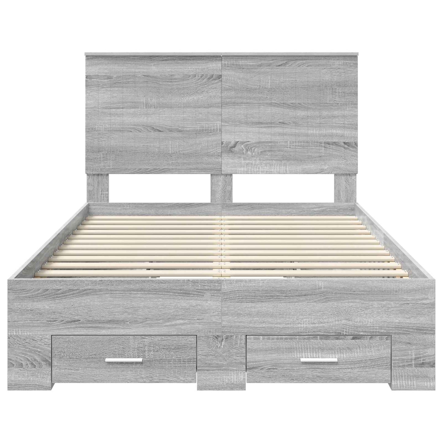 Struttura del letto con testiera Grigio Sonoma 120 x 190 cm | homemem39