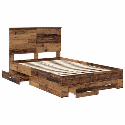 Struttura del letto con testiera Legno vecchio 120 x 190 cm | homemem39