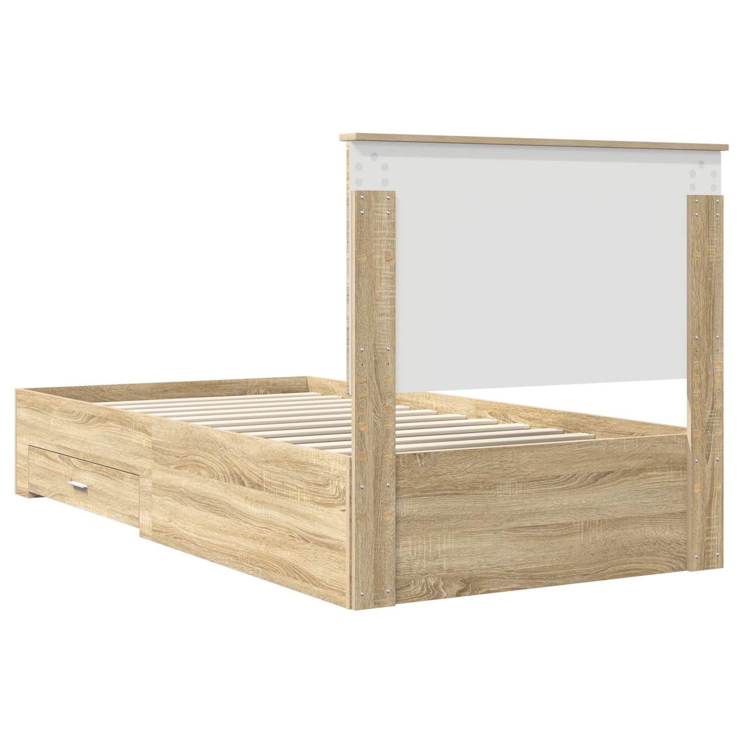 Struttura del letto con testiera Rovere Sonoma 100 x 200 cm | homemem39