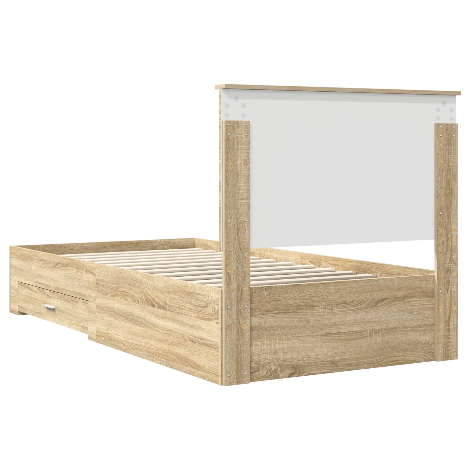 Struttura del letto con testiera Rovere Sonoma 100 x 200 cm | homemem39