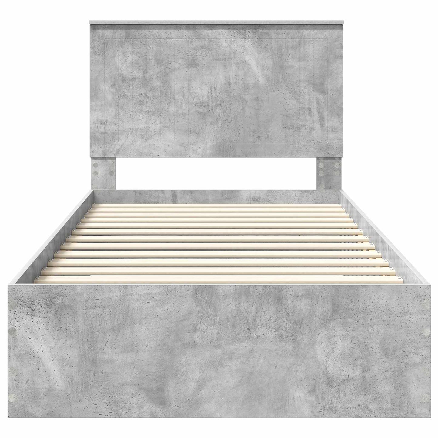 Struttura del letto con testiera Grigio cemento 100 x 200 cm | homemem39