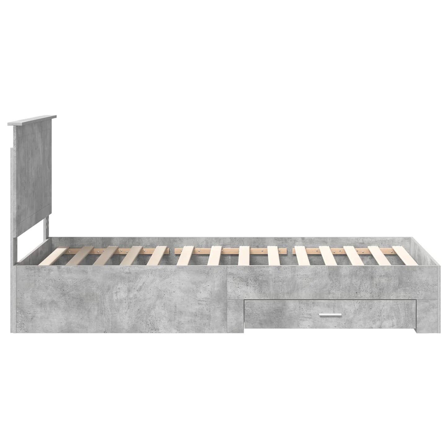 Struttura del letto con testiera Grigio cemento 100 x 200 cm | homemem39