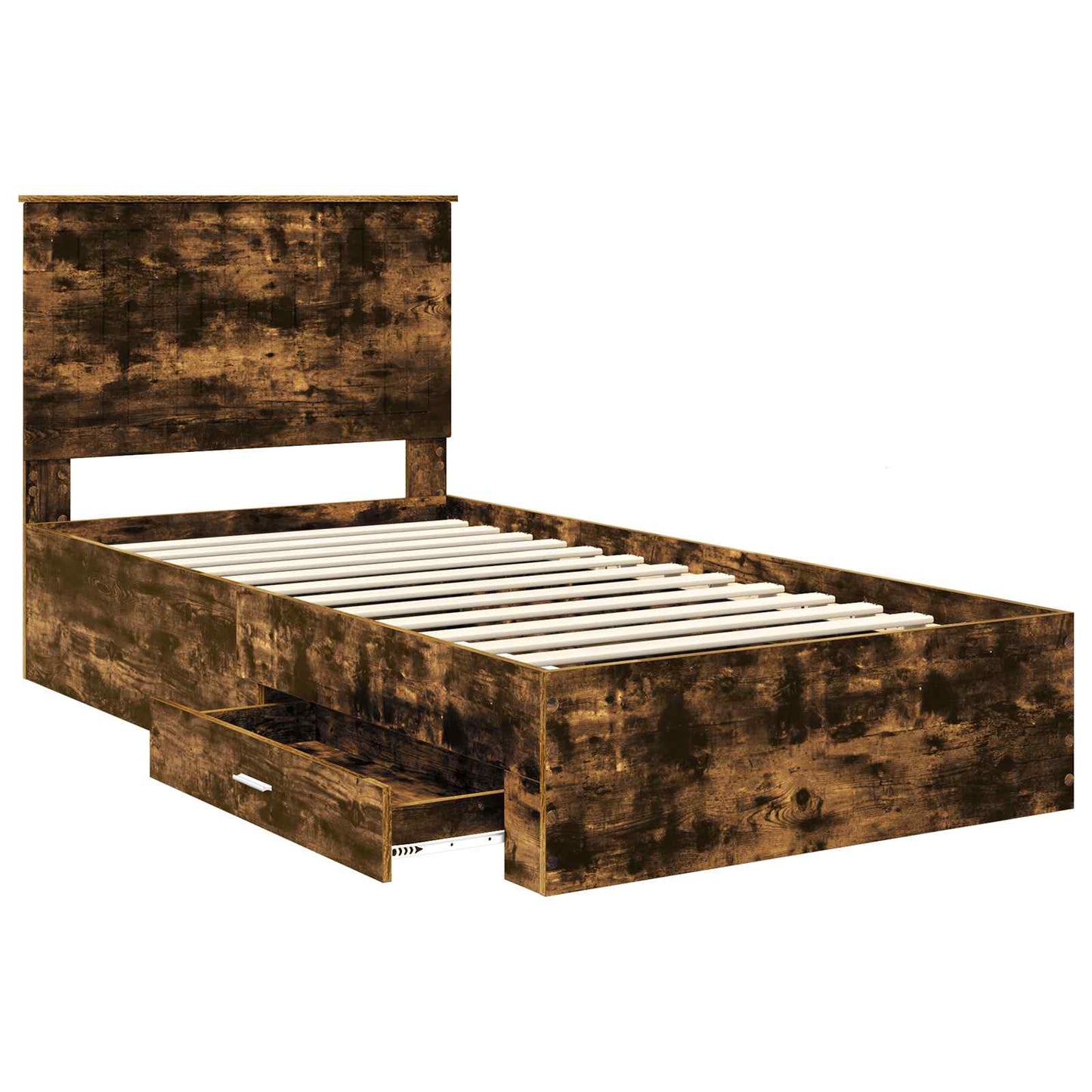 Struttura del letto Rovere fumé 100 x 200 cm Legno multistrato