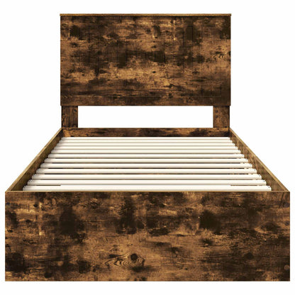 Struttura del letto Rovere fumé 100 x 200 cm Legno multistrato