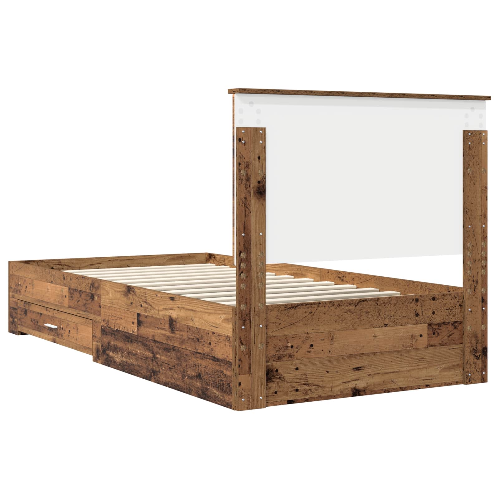 Struttura del letto con testiera Legno vecchio 100 x 200 cm | homemem39