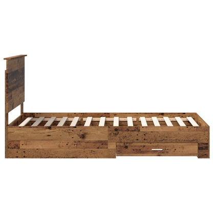 Struttura del letto con testiera Legno vecchio 100 x 200 cm | homemem39
