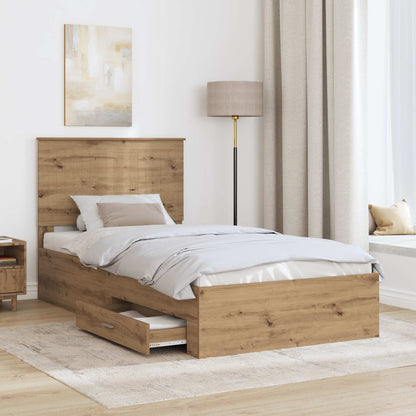 Struttura del letto Rovere artigianale 100 x 200 cm | homemem39