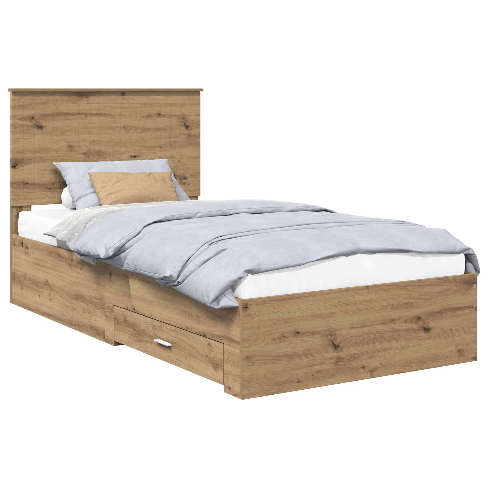 Struttura del letto Rovere artigianale 100 x 200 cm | homemem39