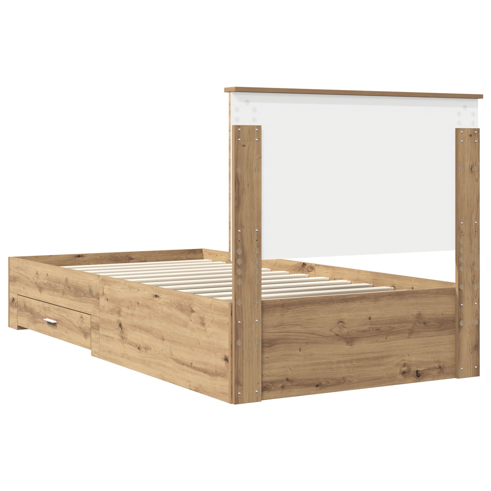 Struttura del letto Rovere artigianale 100 x 200 cm | homemem39