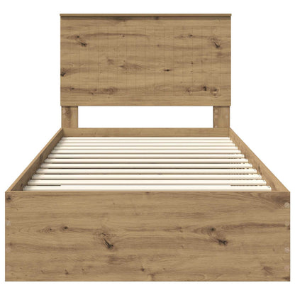 Struttura del letto Rovere artigianale 100 x 200 cm | homemem39