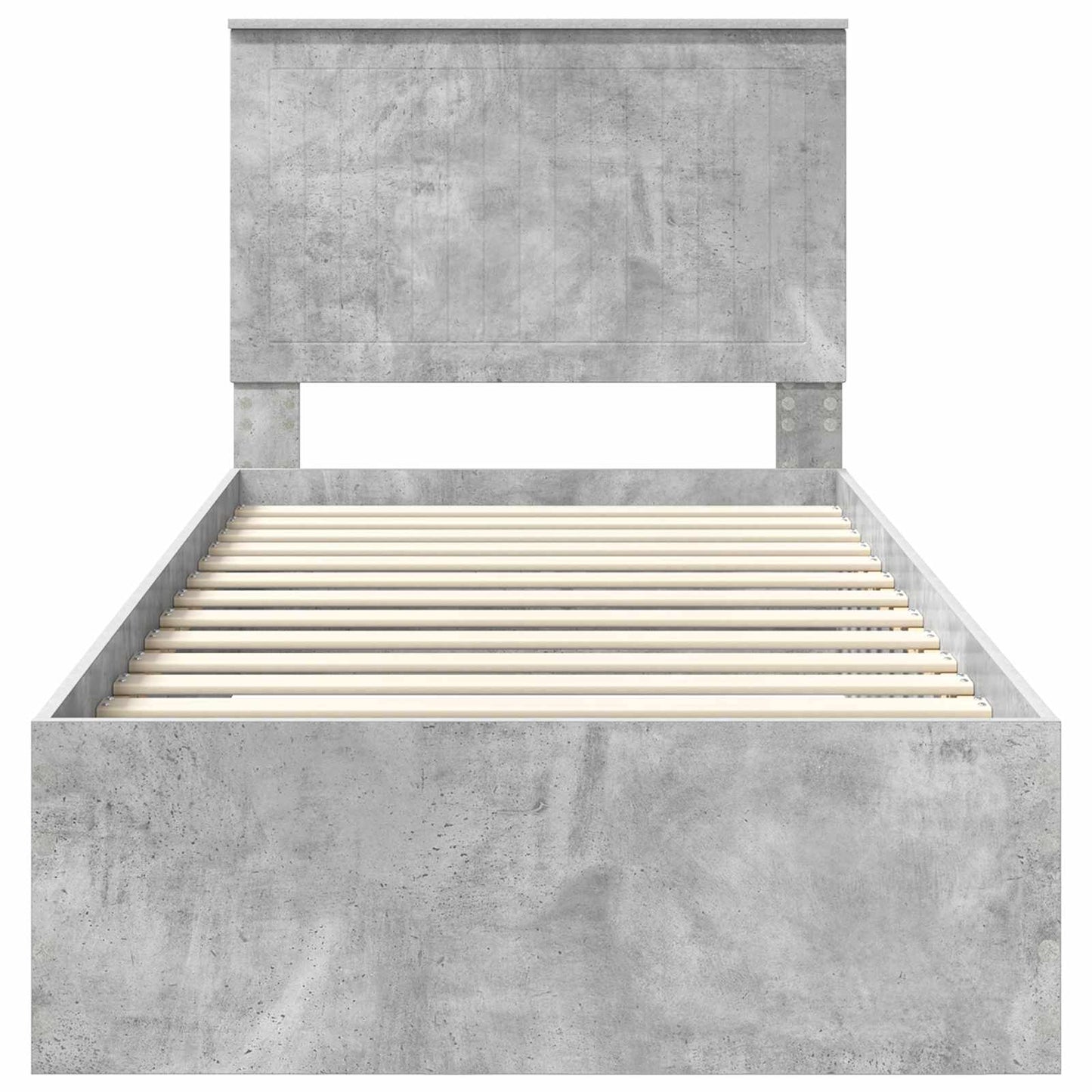 Struttura del letto con testiera Grigio cemento 90 x 200 cm | homemem39