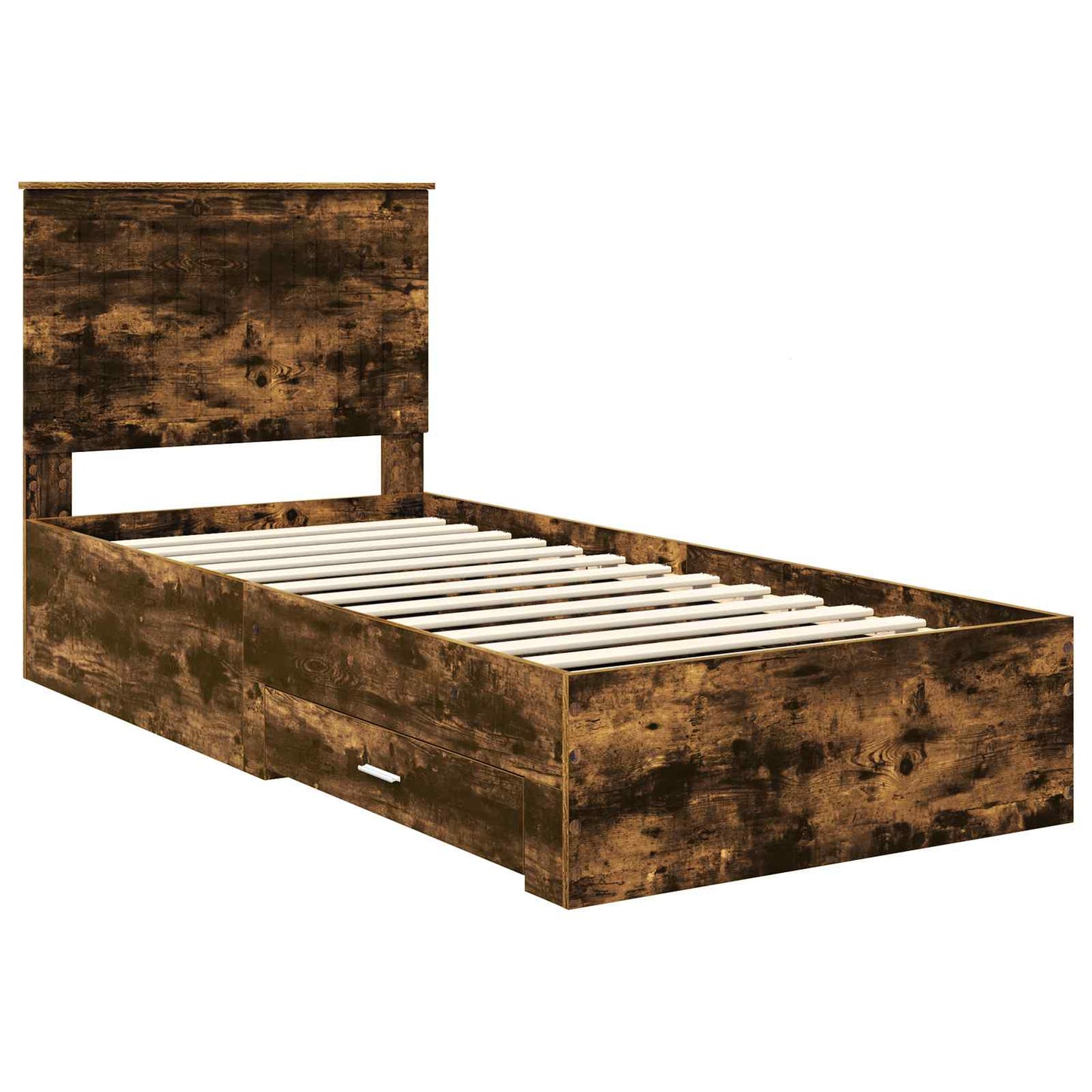 Struttura del letto Rovere fumé 90 x 200 cm Legno multistrato | homemem39