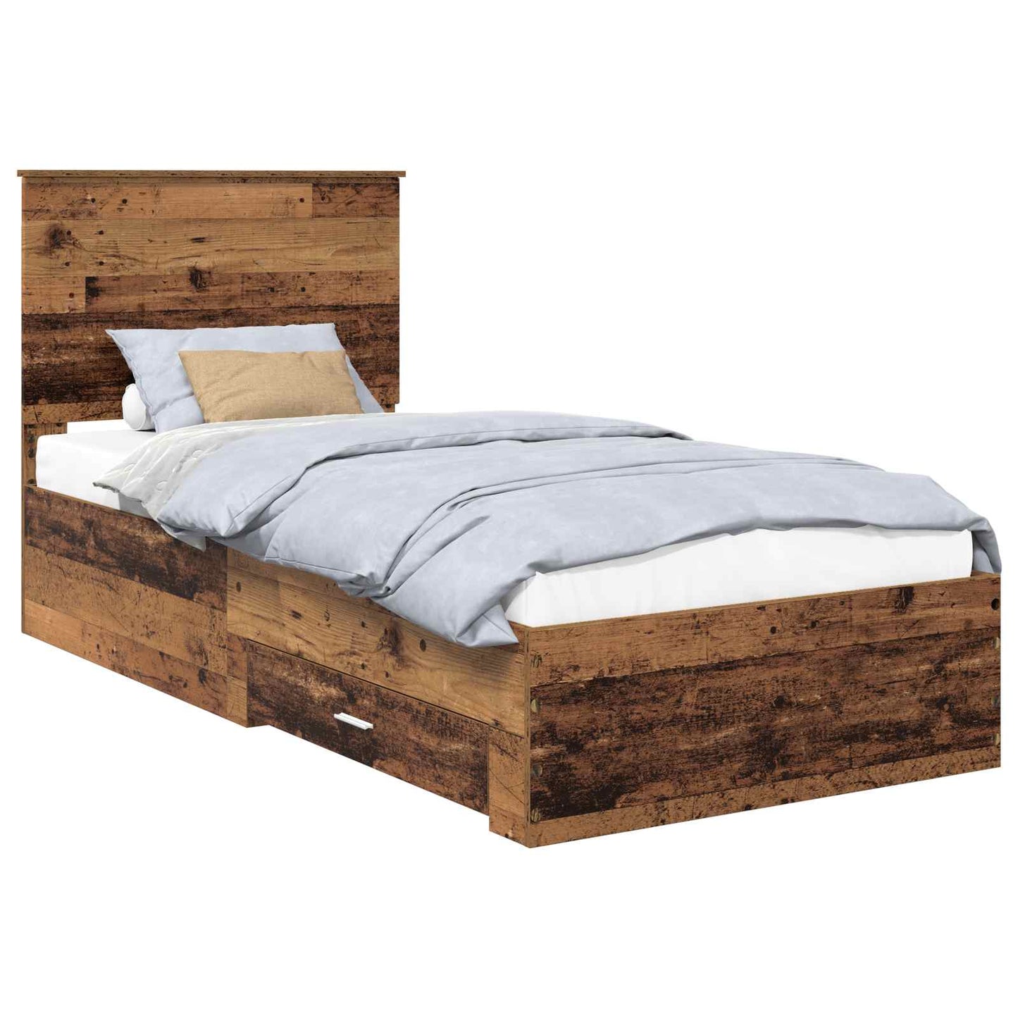 Struttura del letto Legno vecchio 90 x 200 cm Legno multistrato | homemem39