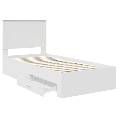 Struttura del letto Bianco 90 x 190 cm Legno multistrato | homemem39