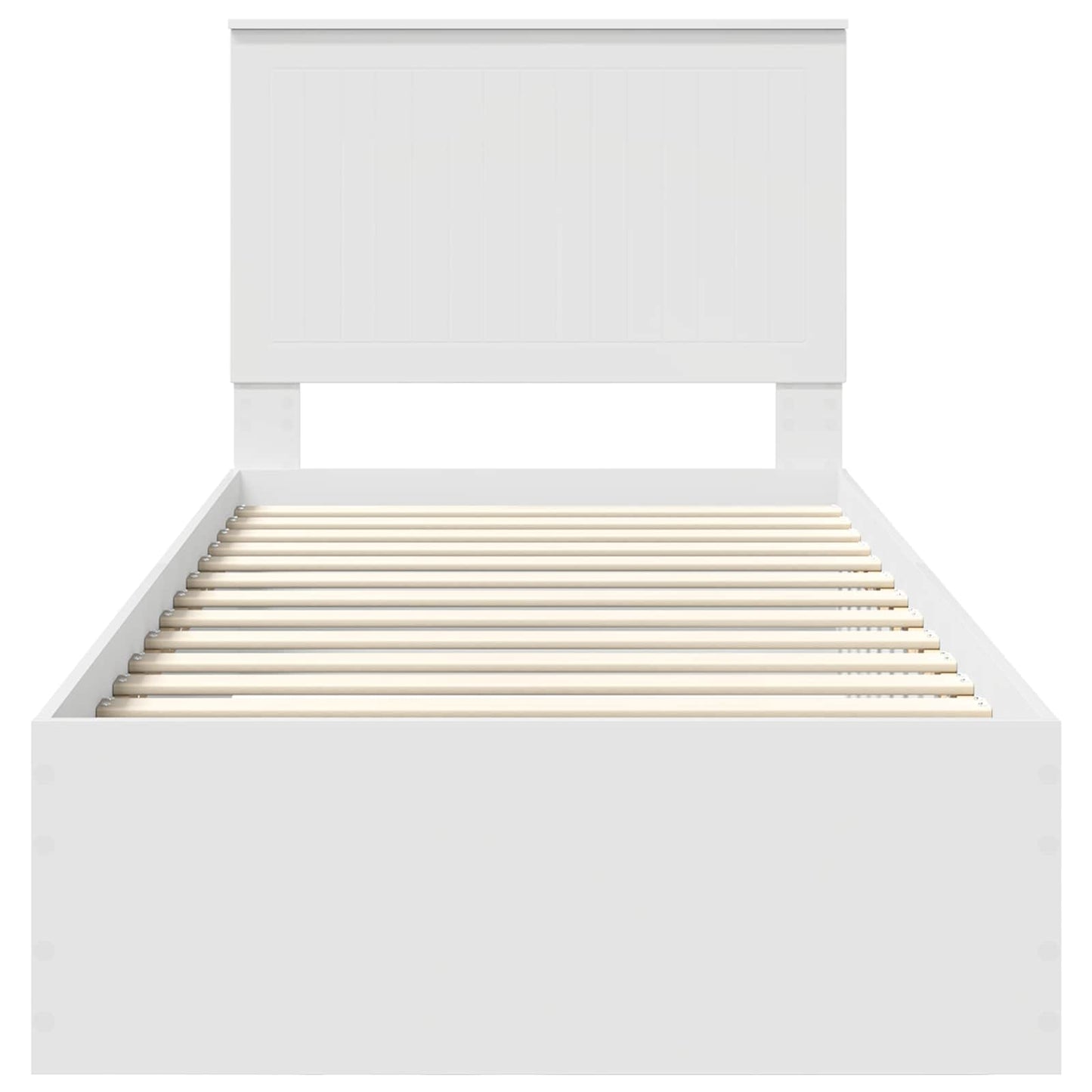 Struttura del letto Bianco 90 x 190 cm Legno multistrato | homemem39