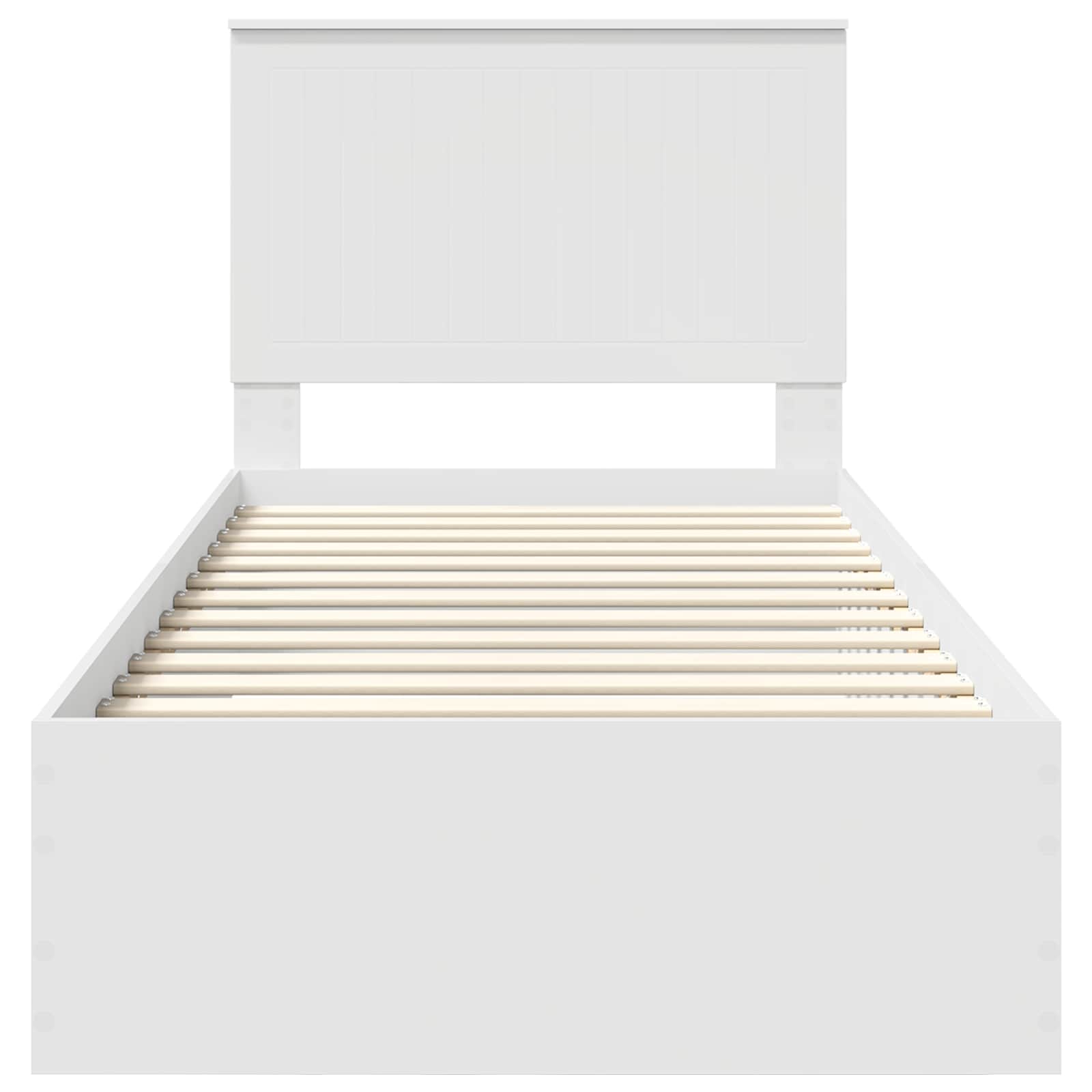 Struttura del letto Bianco 90 x 190 cm Legno multistrato | homemem39