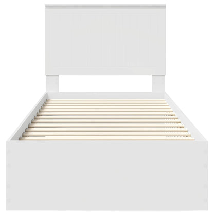 Struttura del letto Bianco 90 x 190 cm Legno multistrato | homemem39