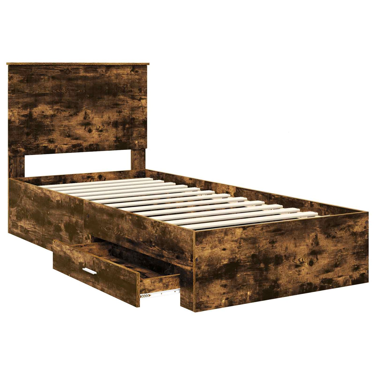 Struttura del letto Rovere fumé 90 x 190 cm Legno multistrato | homemem39