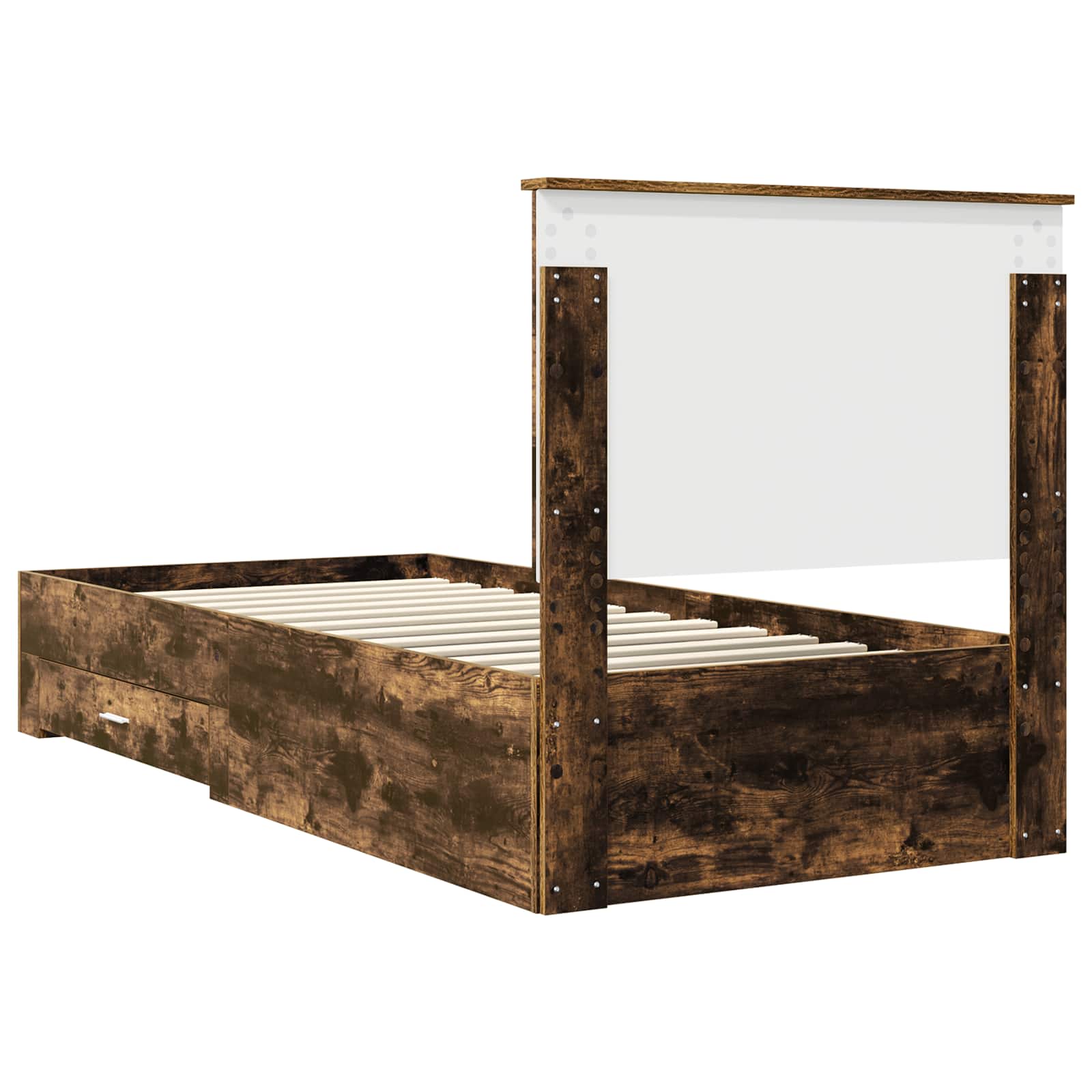 Struttura del letto Rovere fumé 90 x 190 cm Legno multistrato | homemem39