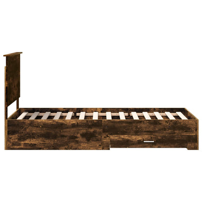 Struttura del letto Rovere fumé 90 x 190 cm Legno multistrato | homemem39