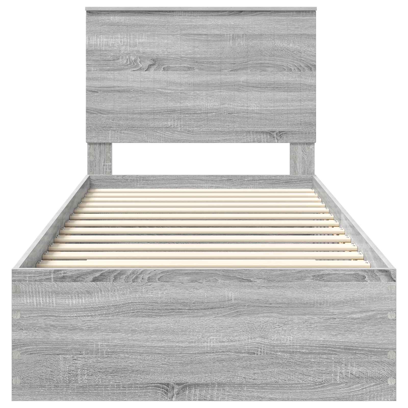 Struttura del letto Grigio Sonoma 90 x 190 cm Legno multistrato | homemem39