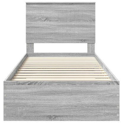Struttura del letto Grigio Sonoma 90 x 190 cm Legno multistrato | homemem39