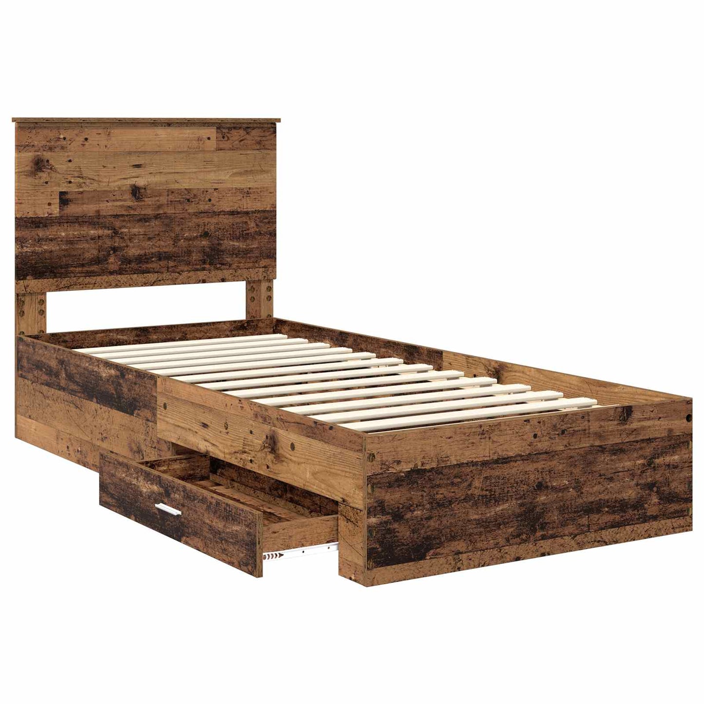Struttura del letto Legno vecchio 90 x 190 cm Legno multistrato | homemem39