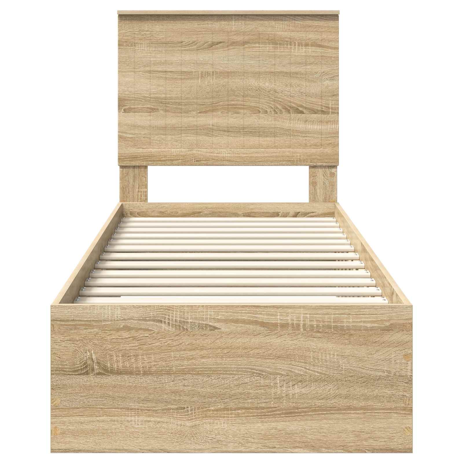 Struttura del letto Rovere Sonoma e Argento 70 x 190 cm | homemem39