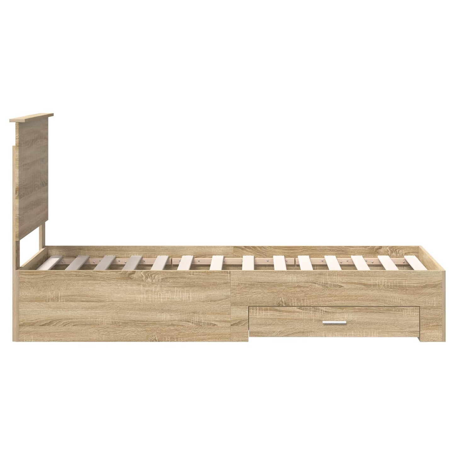 Struttura del letto Rovere Sonoma e Argento 70 x 190 cm | homemem39