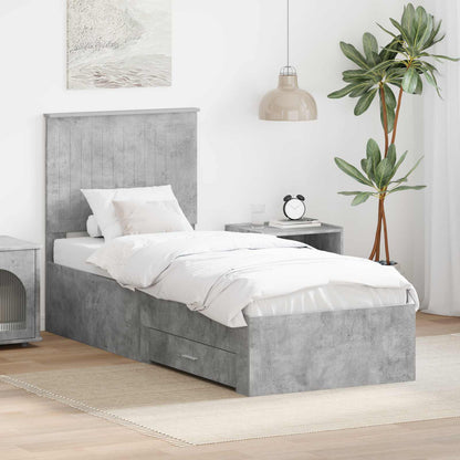 Struttura del letto Grigio Certo e Argento 70 x 190 cm | homemem39
