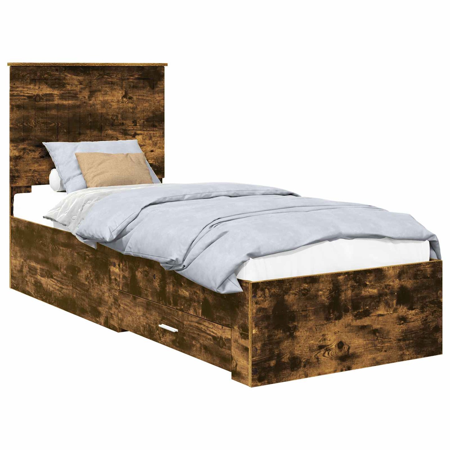 Struttura del letto Rovere Affumicato e Argento 70 x 190 cm | homemem39
