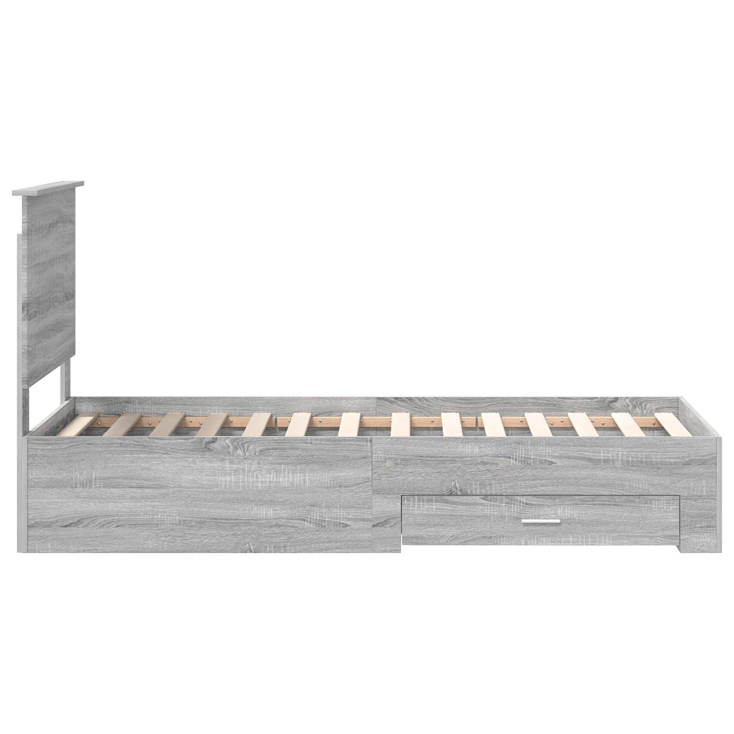 Struttura del letto Grigio Sonoma e Argento 70 x 190 cm | homemem39